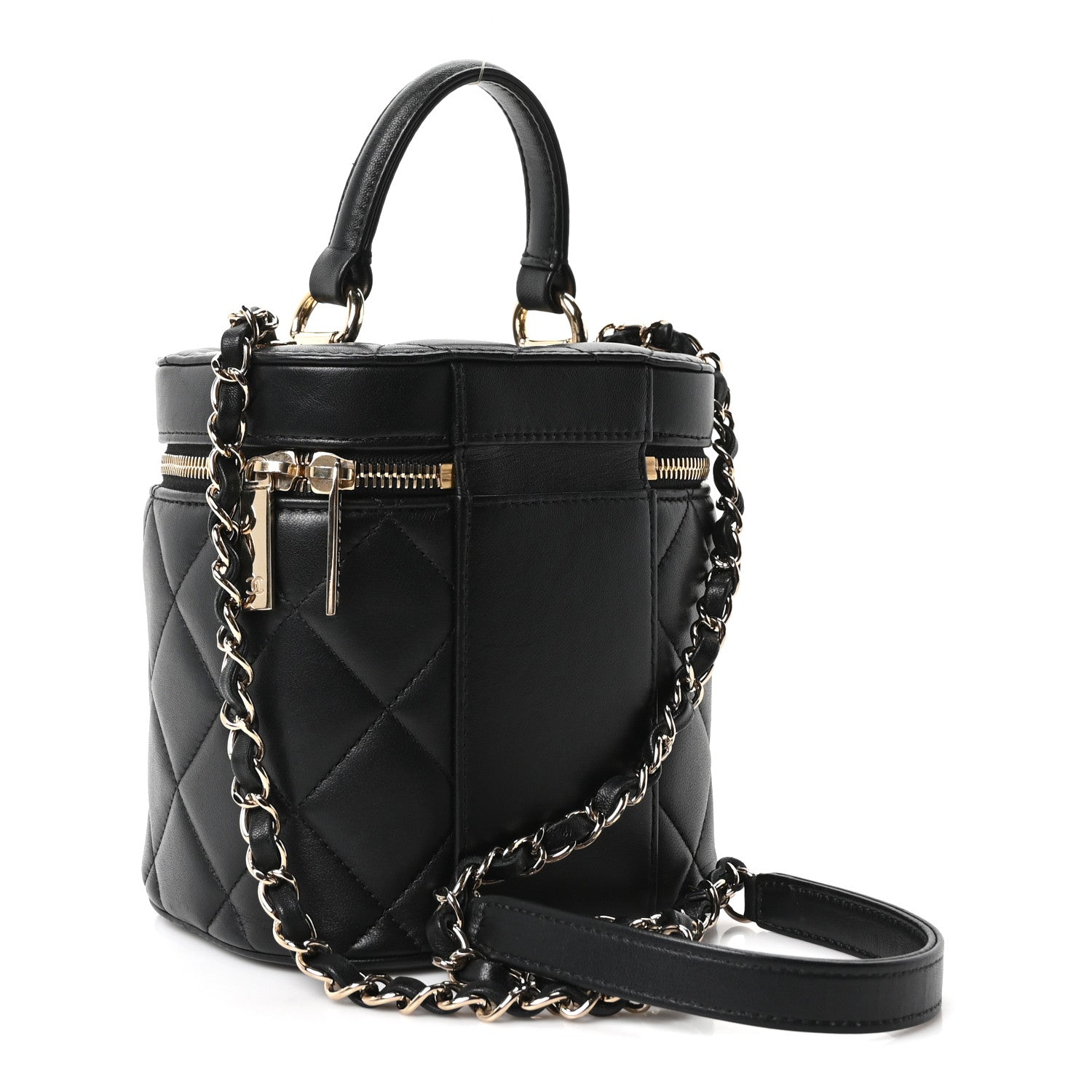 Chanel Lambskin Quilted Trendy Vanity Case Black 3 of 10
