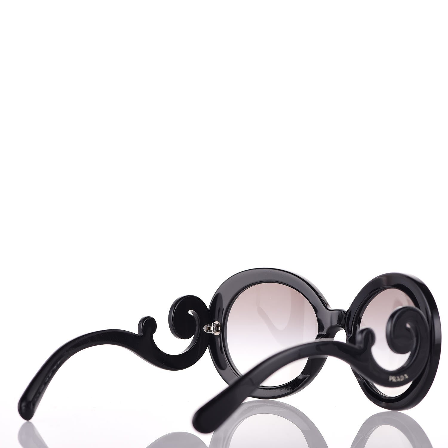 Prada Baroque Sunglasses SPR 27N Black 4 of 9