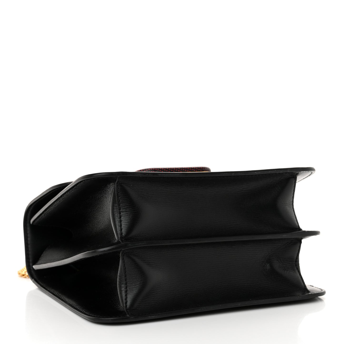 X UNDERCOVER Smooth Calfskin Lips Print Large VSling Shoulder Bag Black
