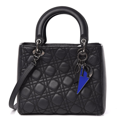 Christian Dior Calfskin Cannage Medium Anselm Reyle Lady Dior Black 1 of 14