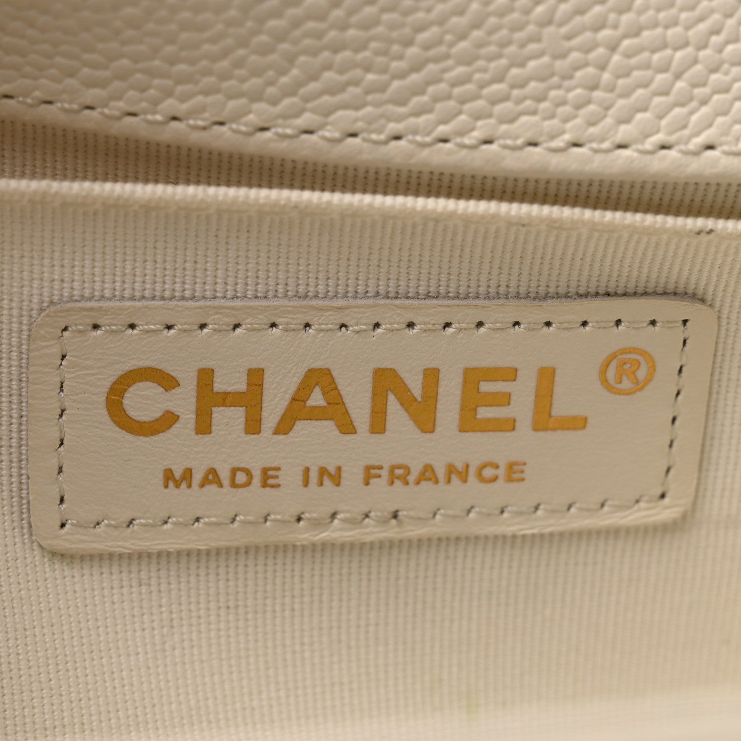 Chanel Caviar Quilted Medium Boy Flap White 6 of 14