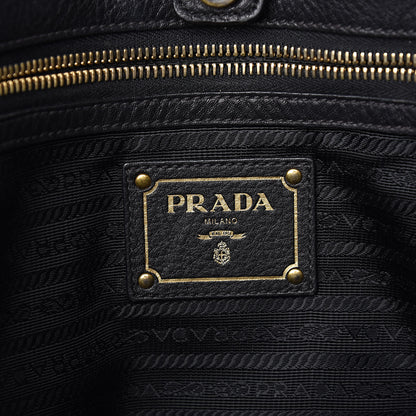 Prada Vitello Daino Shoulder Bag Black 6 of 15