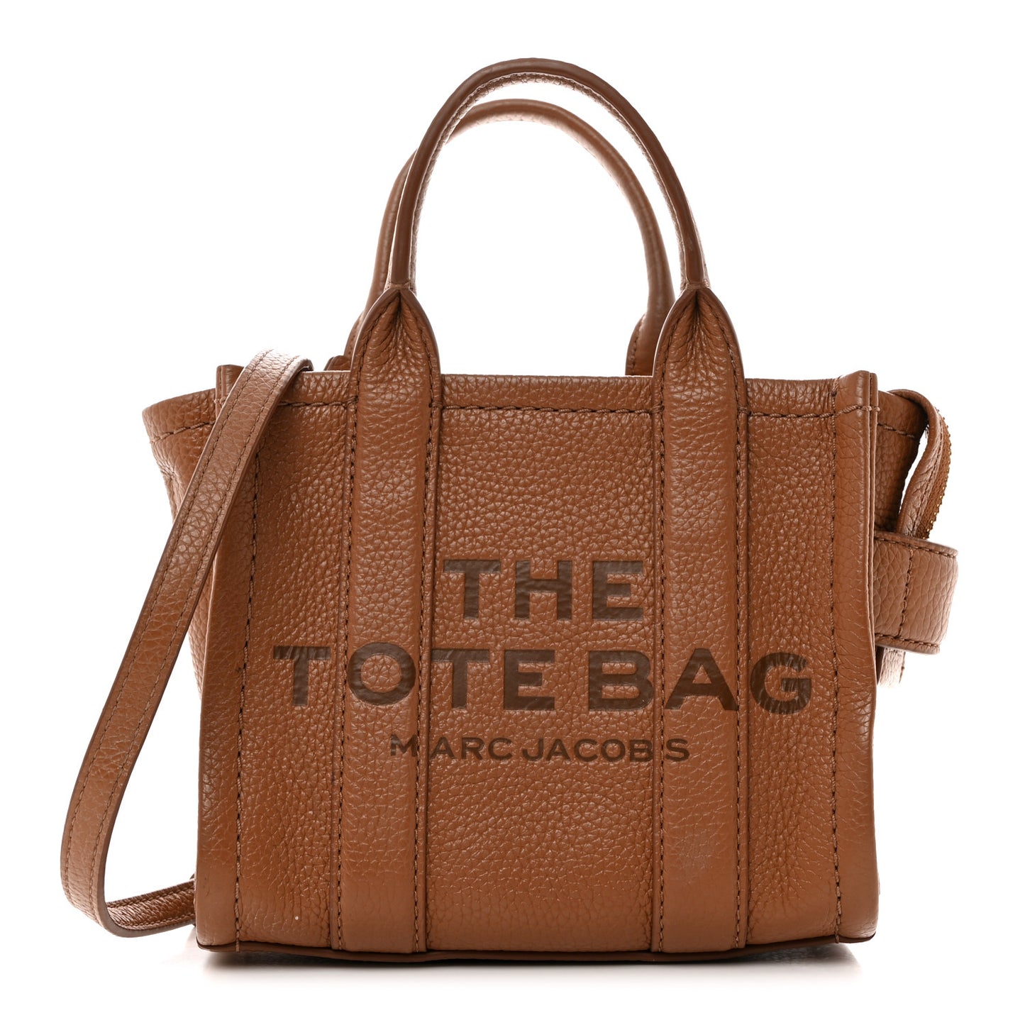 Grained Calfskin Mini The Tote Bag Argan Oil