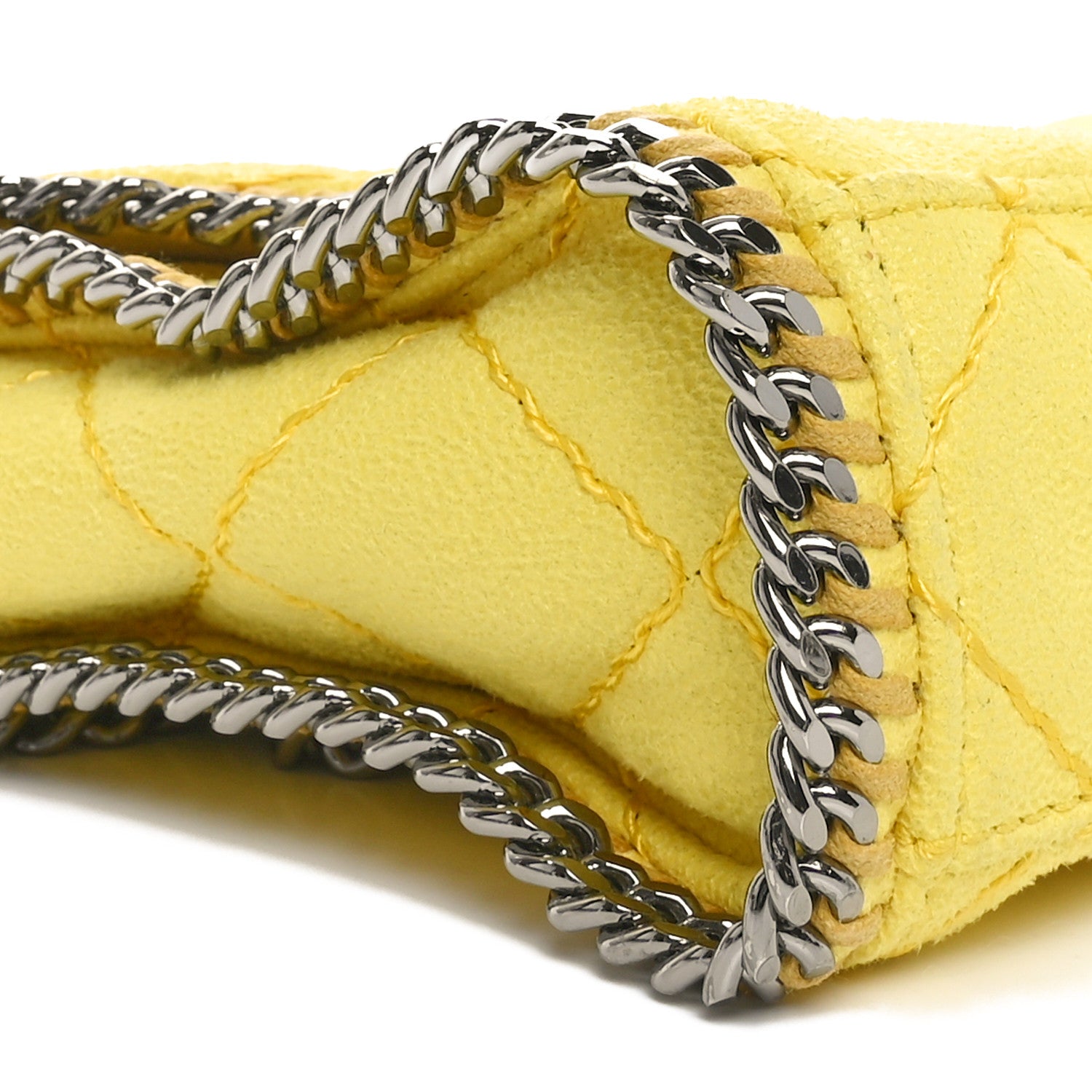 Stella McCartney Shaggy Deer Quilted Mini Falabella Canary 8 of 9