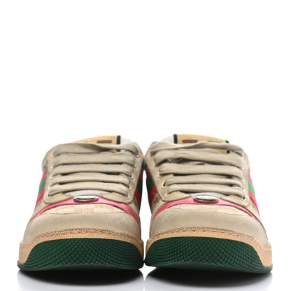 Gucci GG Monogram Nubuck Web Womens Screener Sneakers 39 New Sand Dusty Milk Pink 2 of 12