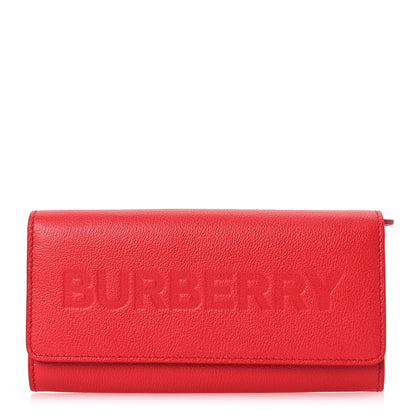 Burberry Grainy Calfskin Logo Henley Wallet  Red 1 of 11