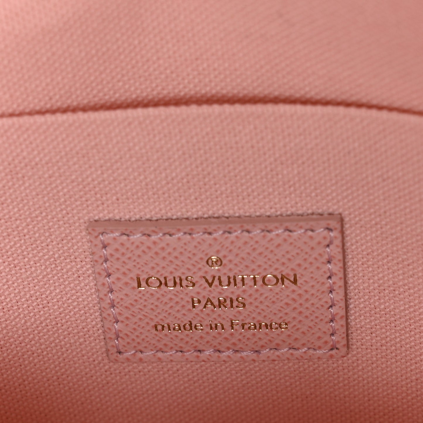 Damier Azur Pochette Felicie Chain Wallet Rose Ballerine