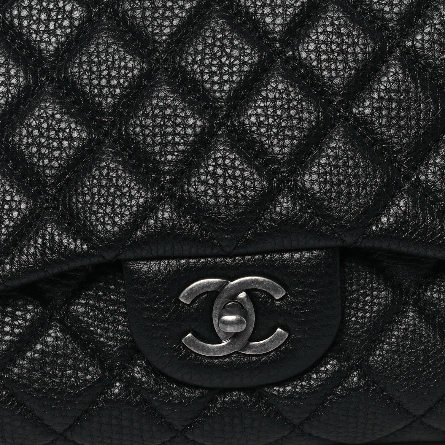 Chanel Grained Calfskin Quilted Small XXL Travel Flap Bag Black 8 of 10
