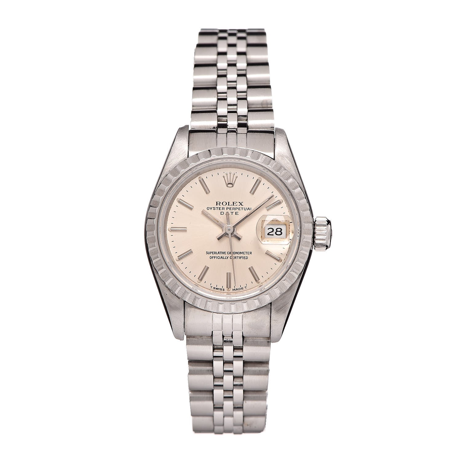 Rolex Stainless Steel 26mm Oyster Perpetual Date Watch Silver 69240 1 of 7