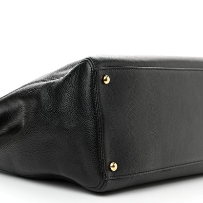 Chanel Calfskin Cerf Executive Shopper Tote Black 10 of 16