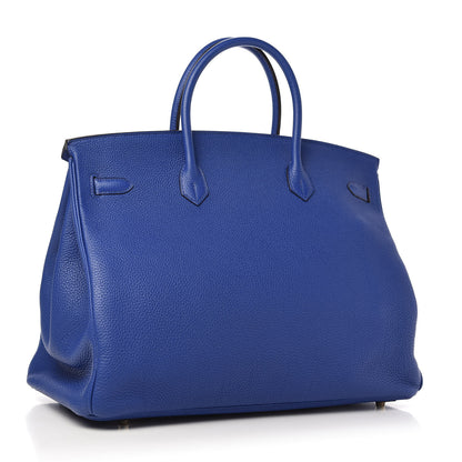 Hermes Togo Birkin 40 Bleu Electrique 3 of 9