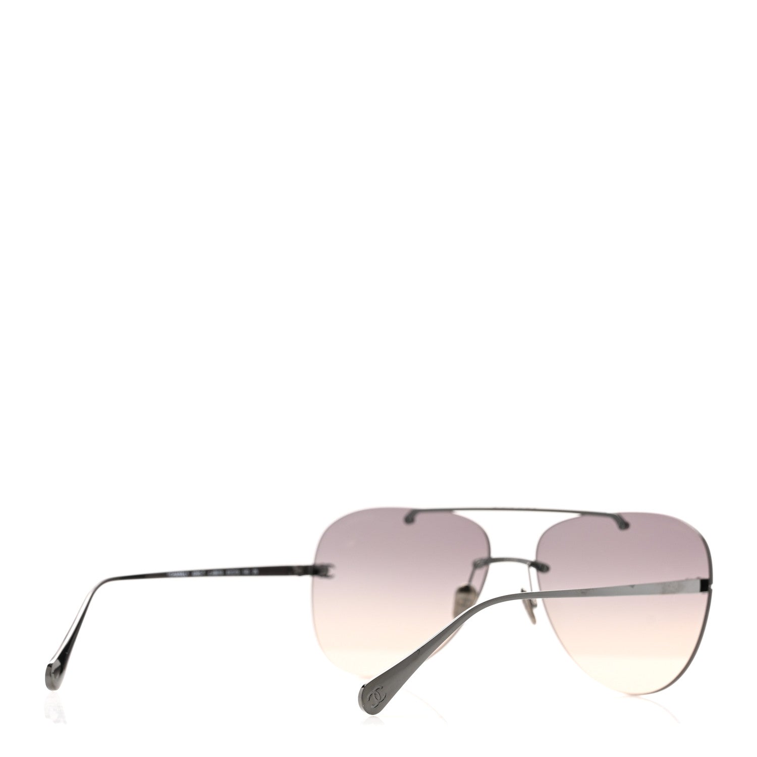 Chanel Titanium CC Pilot Aviator Sunglasses 4285-T Dark Grey 4 of 8