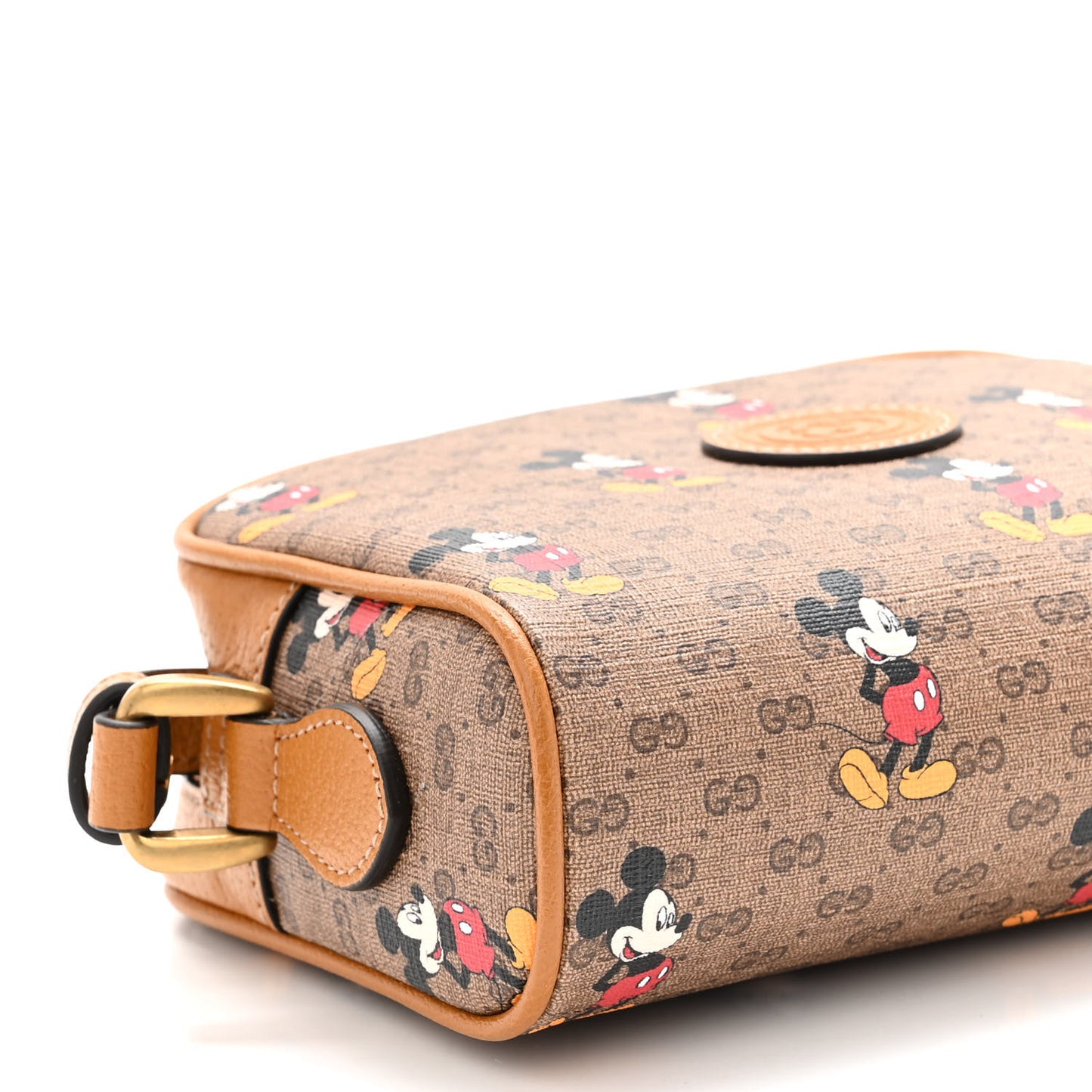 X DISNEY Mini Vintage GG Supreme Monogram Mickey Mouse Shoulder Bag Beige Vintage Sun Oil