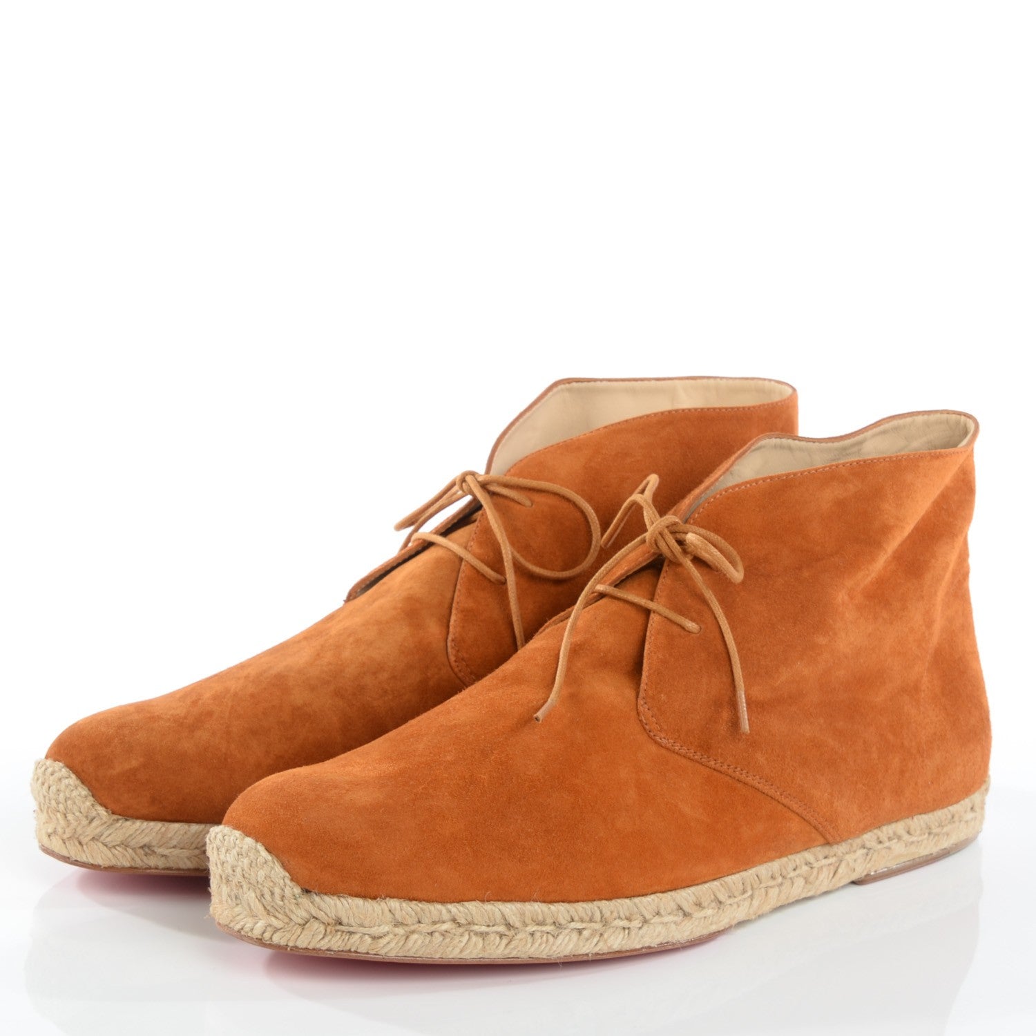 Christian Louboutin Mens Veau Suede Cadaques Flat Espadrille 44 Fauve 3 of 7