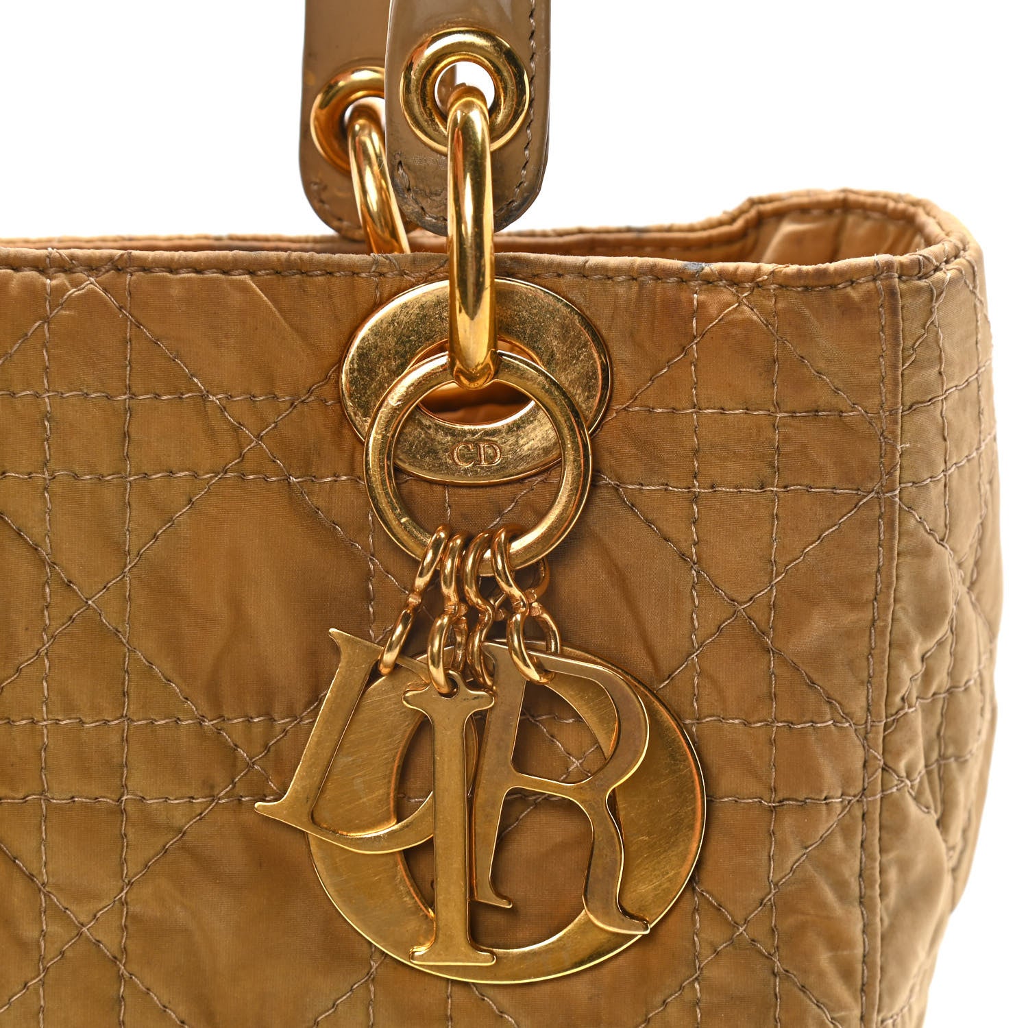Christian Dior Nylon Cannage Medium Lady Dior Beige 6 of 18