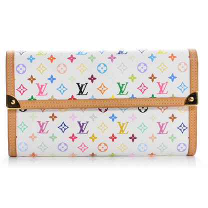 Louis Vuitton Monogram Multicolor Porte Tresor International Wallet White 1 of 8