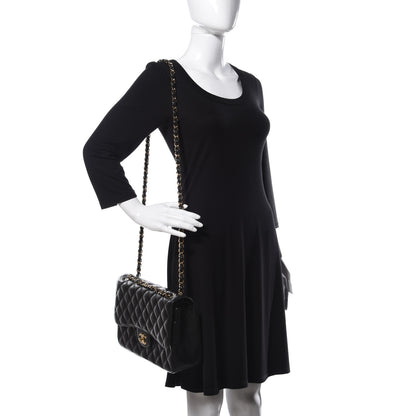 Chanel Caviar Quilted Jumbo Double Flap Black 2 of 11