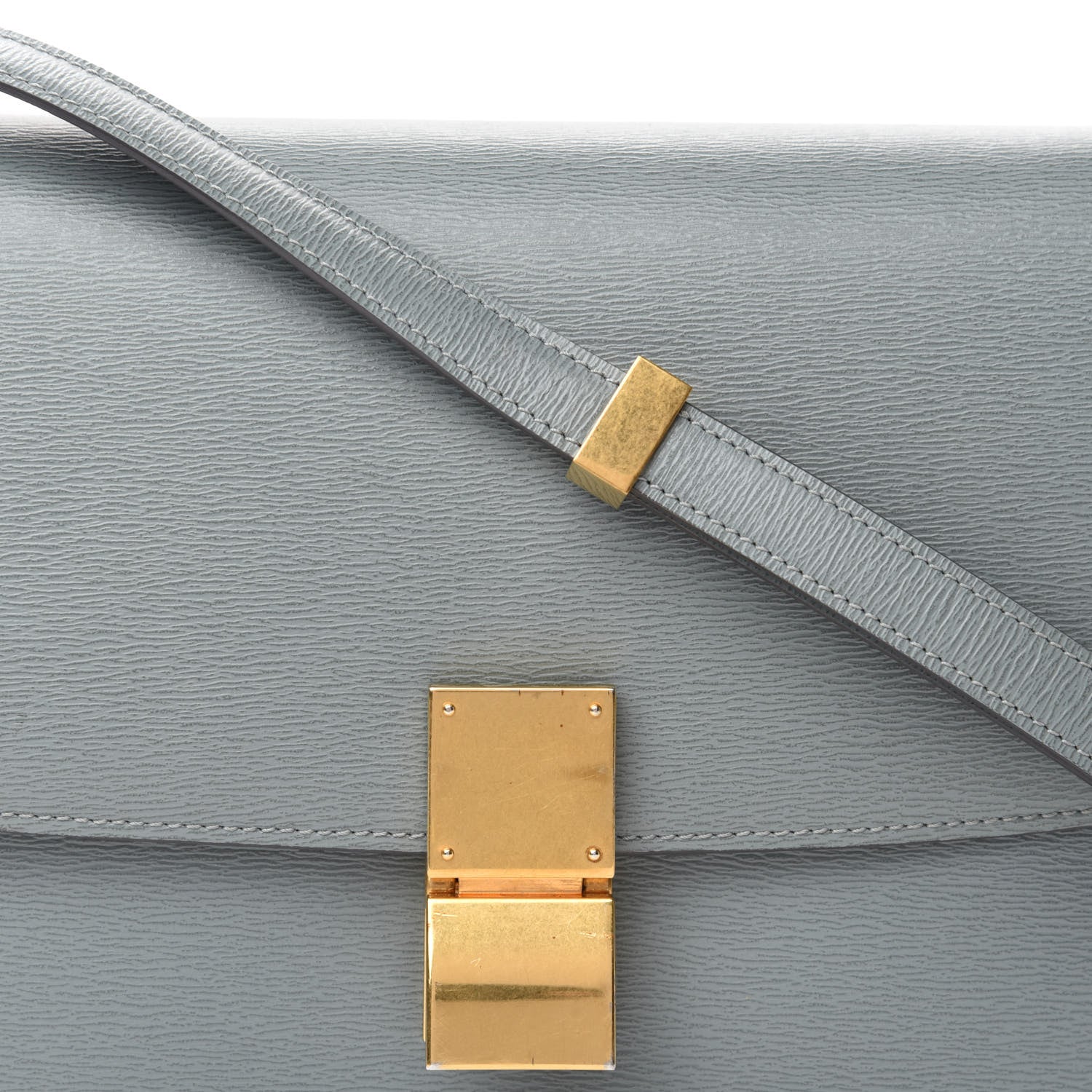 Celine Liege Calfskin Medium Classic Box Flap Bag Storm 10 of 10