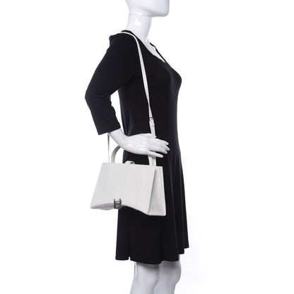 Balenciaga Grained Calfskin XS Hourglass East West Tote White 2 of 9