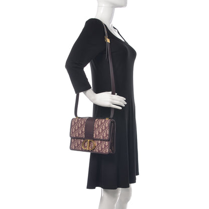 Christian Dior Oblique 30 Montaigne Flap Bag Burgundy 2 of 10