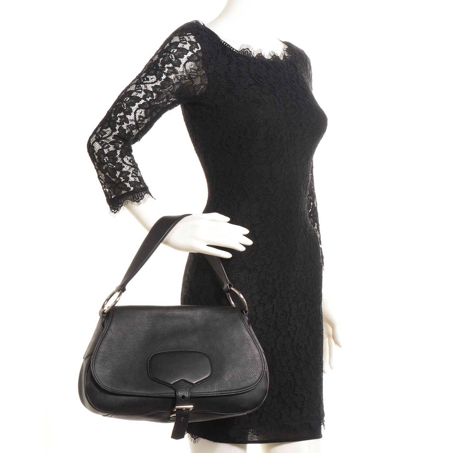 Vacchetta Old Leather Saddle Bag Nero Black
