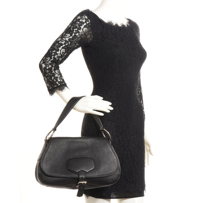 Prada Vacchetta Old Leather Saddle Bag Nero Black 2 of 7
