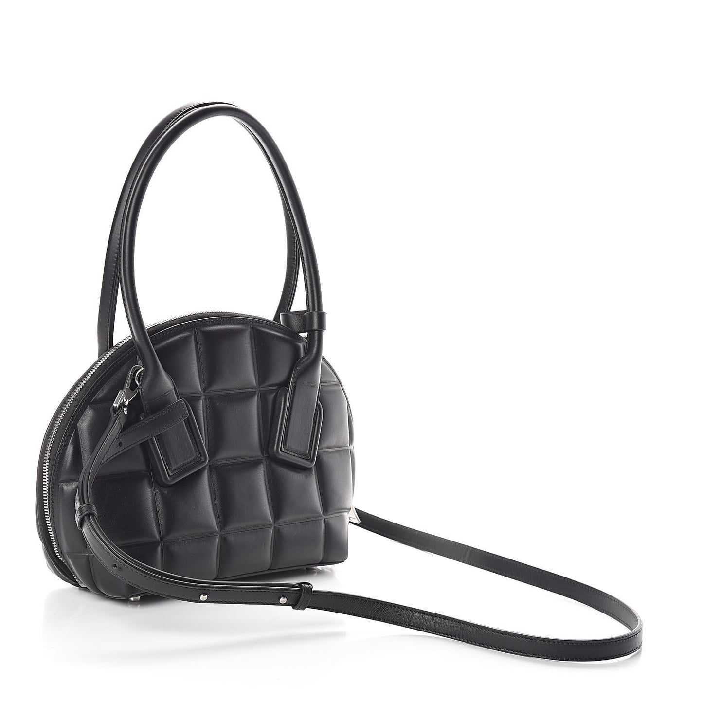 Butter Calfskin Small Padded Swoop Black