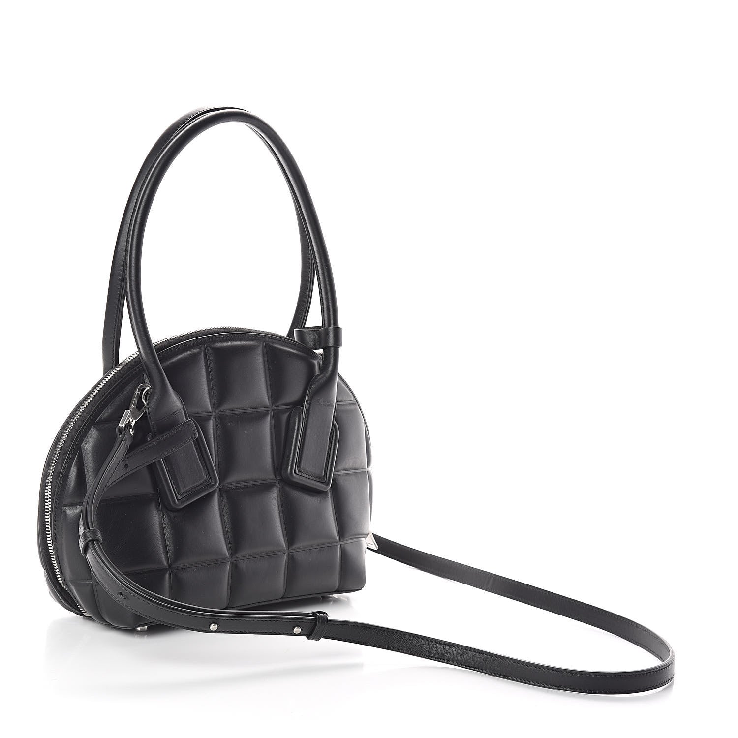 Bottega Veneta Butter Calfskin Small Padded Swoop Black 3 of 9