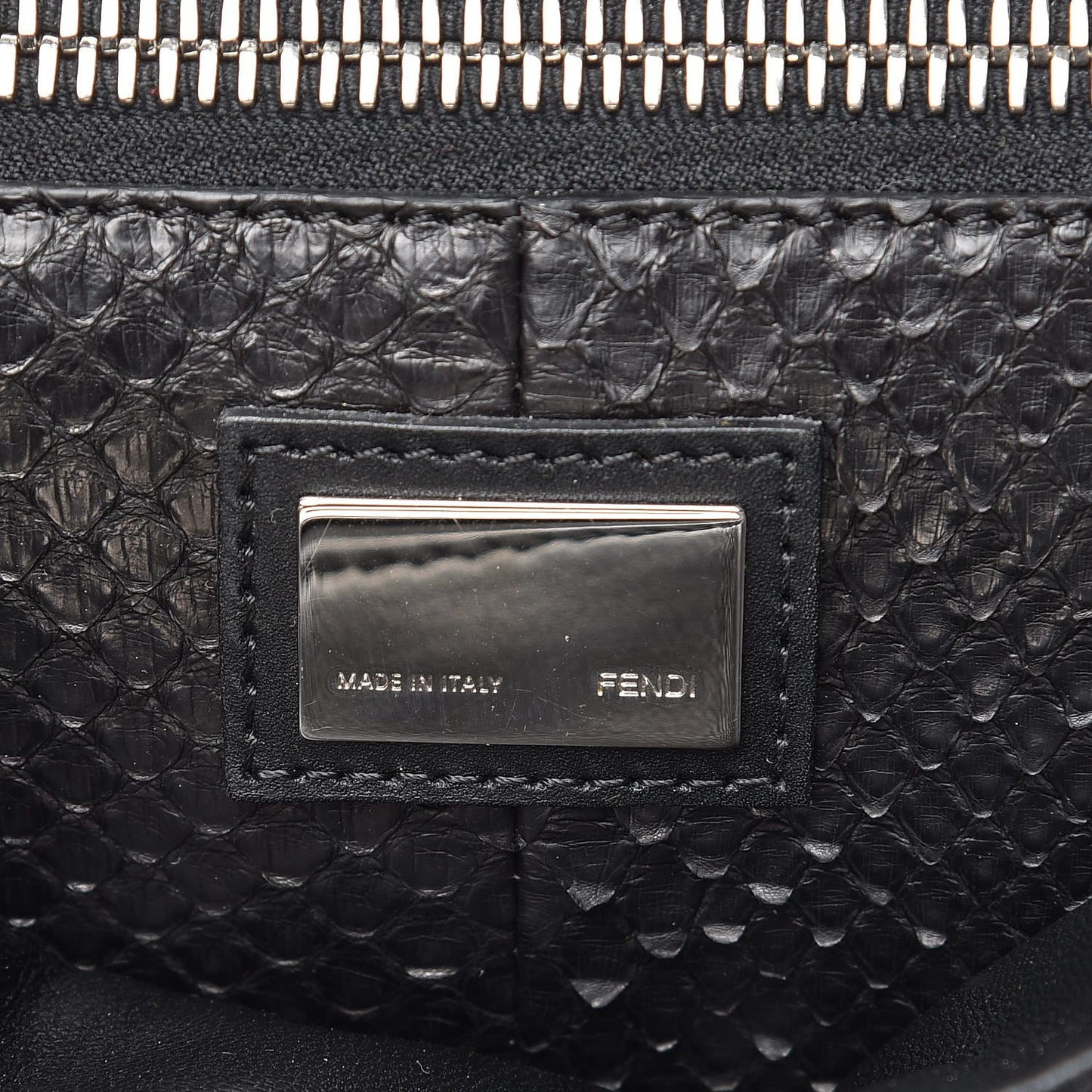 Vitello Morgan Python Crocodile Monster Eyes Medium Peekaboo Iconic Satchel Black Girasole