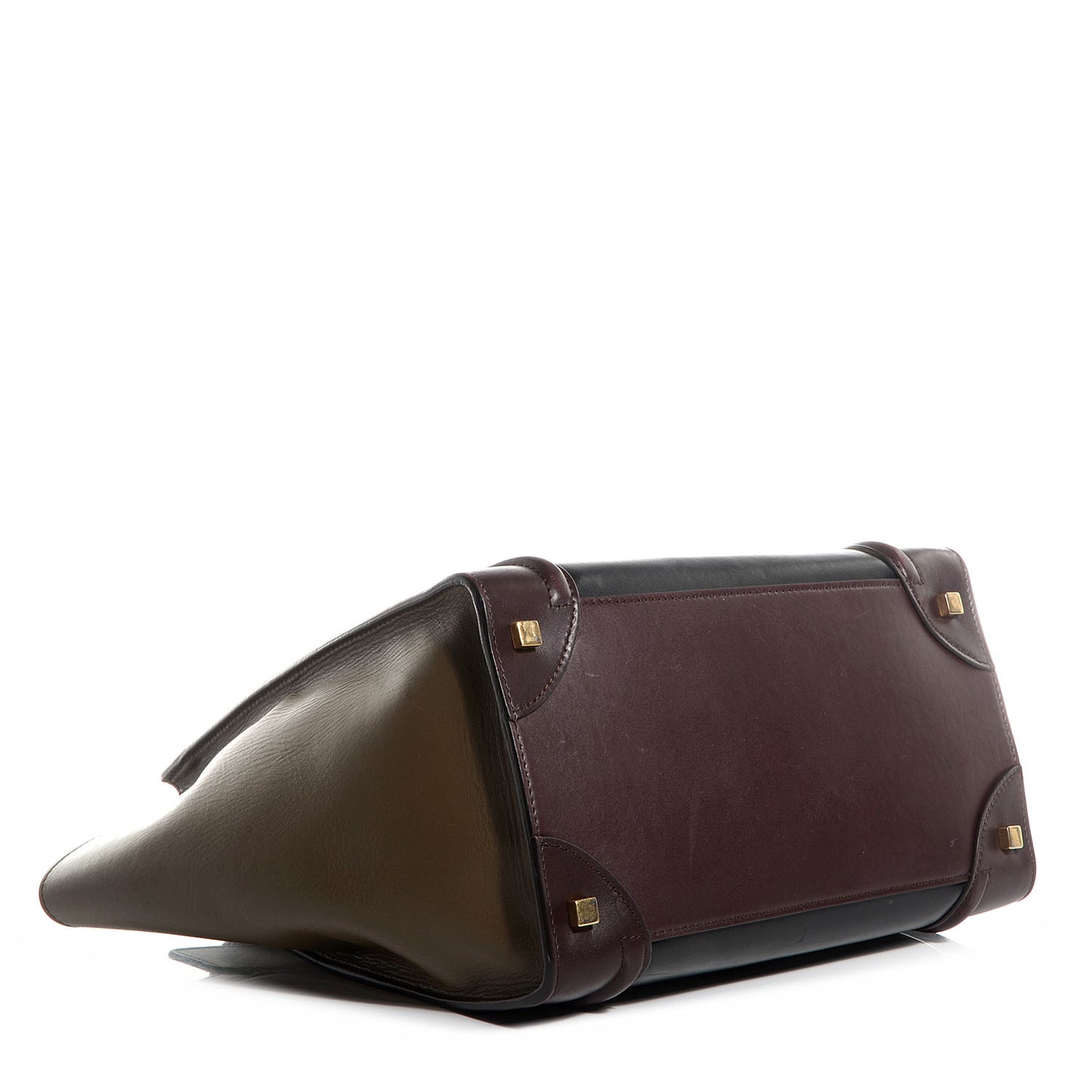 Smooth Calfskin Mini Tri-Color Luggage Black