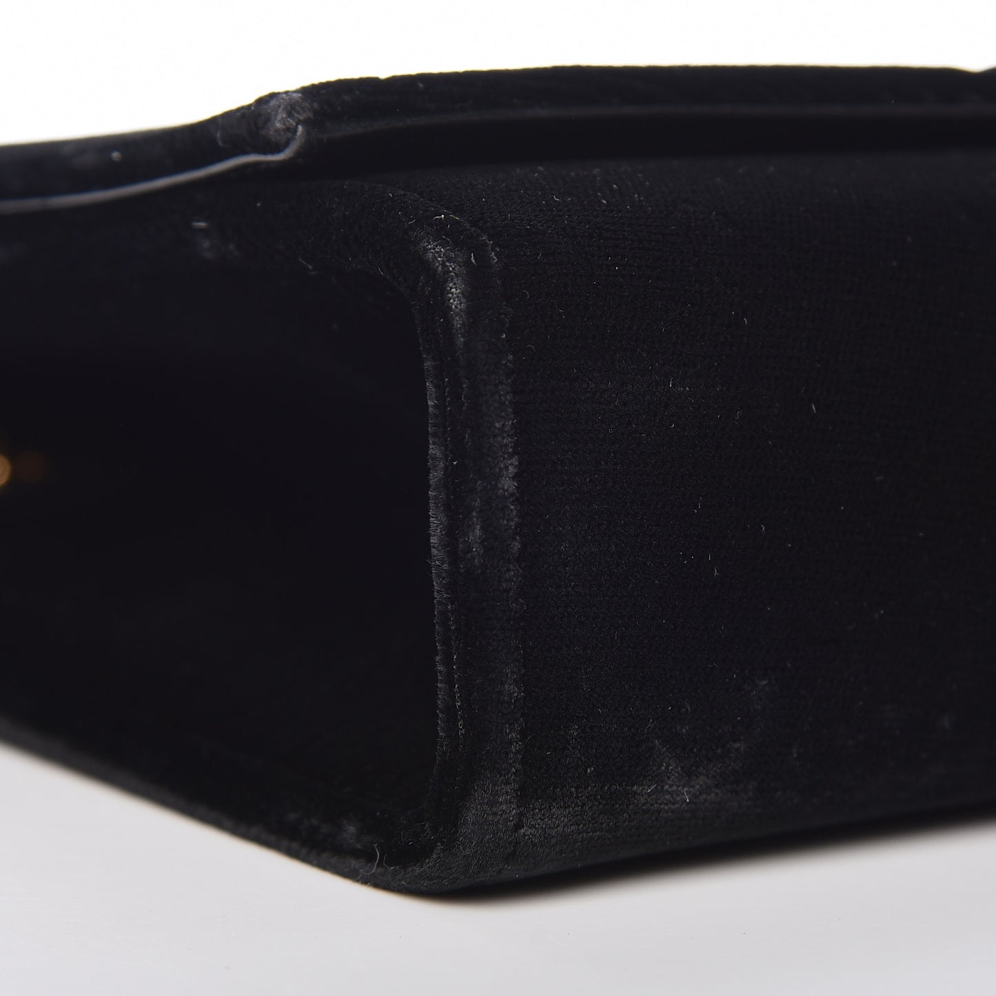 Velvet Medium Monogram Kate Tassel Shoulder Bag Black