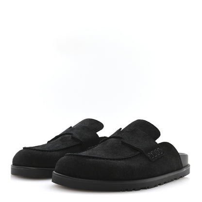 Hermes Suede Calfskin Go Mules 35 Black 4 of 9