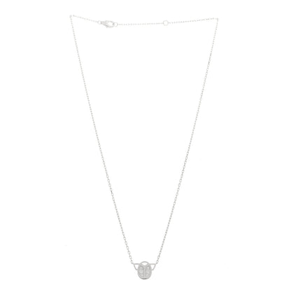 Cartier 18K White Gold Diamond Scarab Necklace 2 of 5