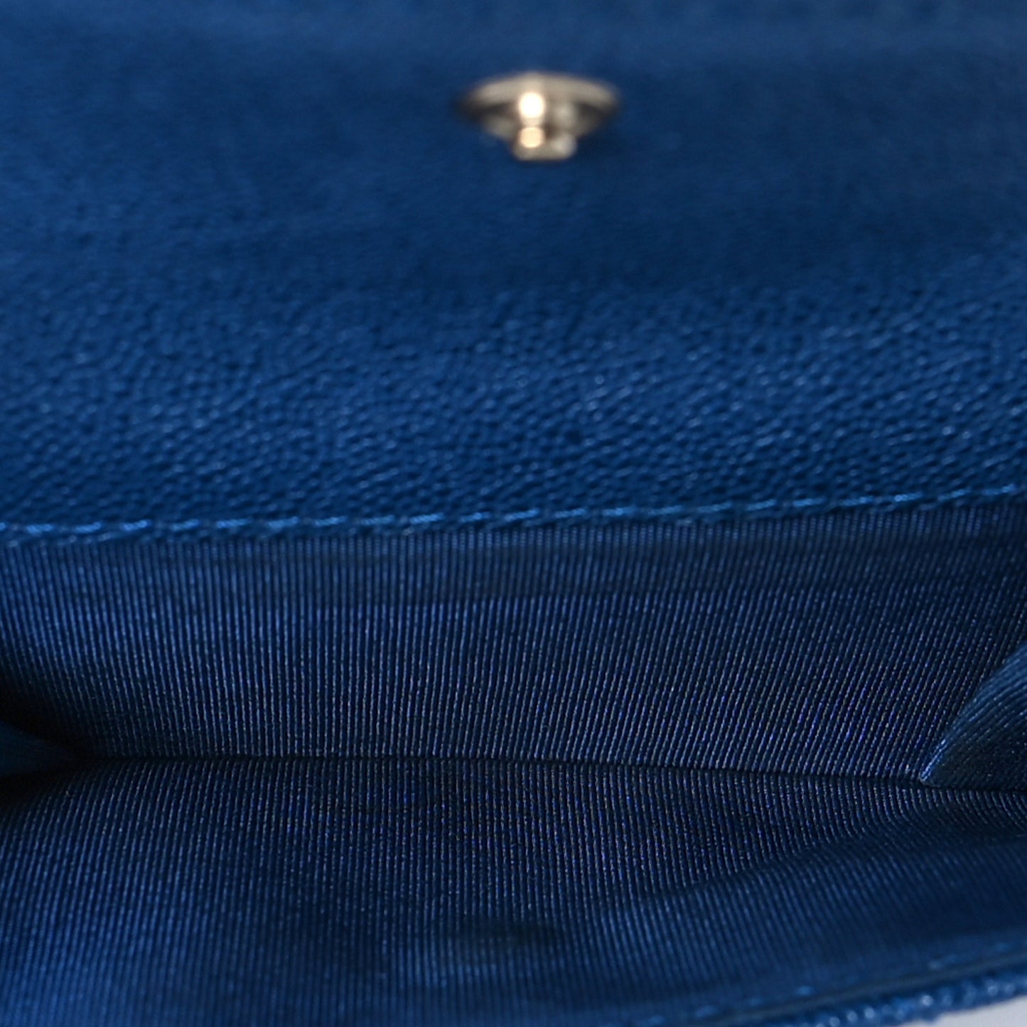 Caviar Quilted Small Boy Flap Wallet Blue