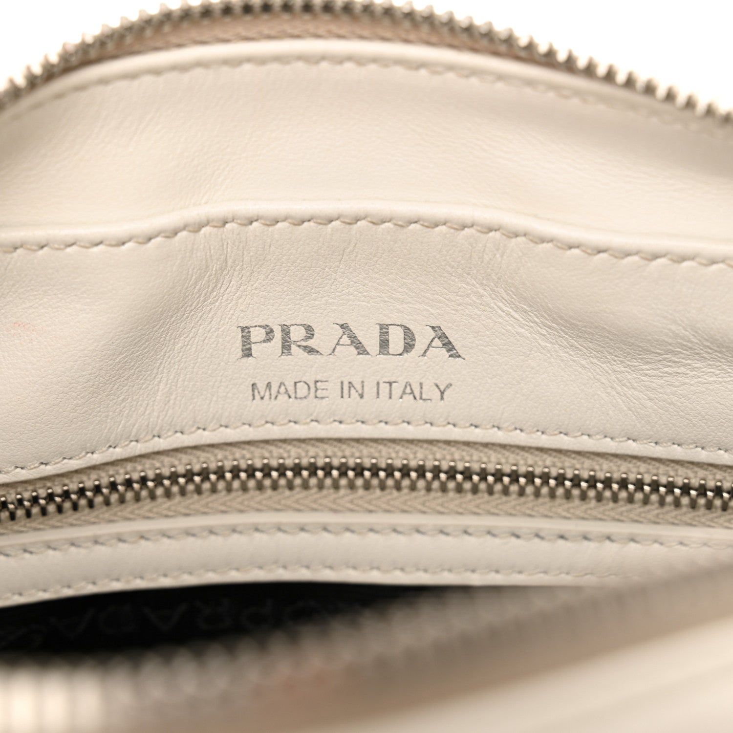 Prada Soft Calfskin Diagramme Crossbody Bag White 6 of 13