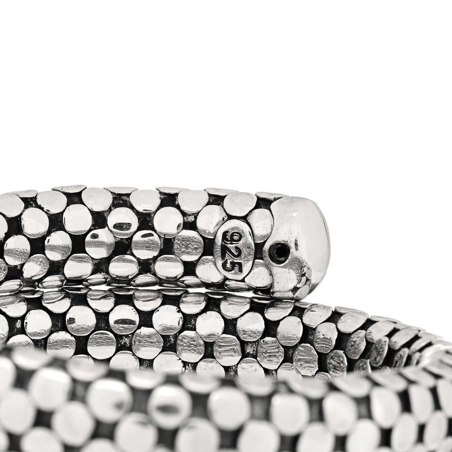 Sterling Silver Dot Triple Coil Bracelet