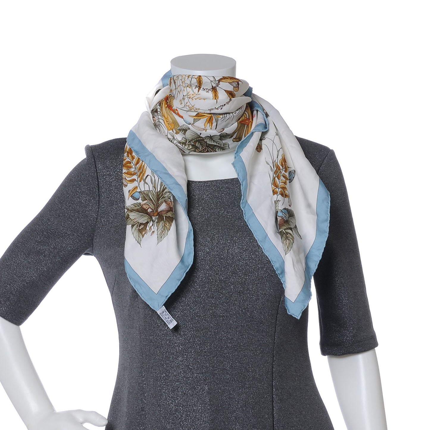 Silk Pythagore Scarf 90 Bleu