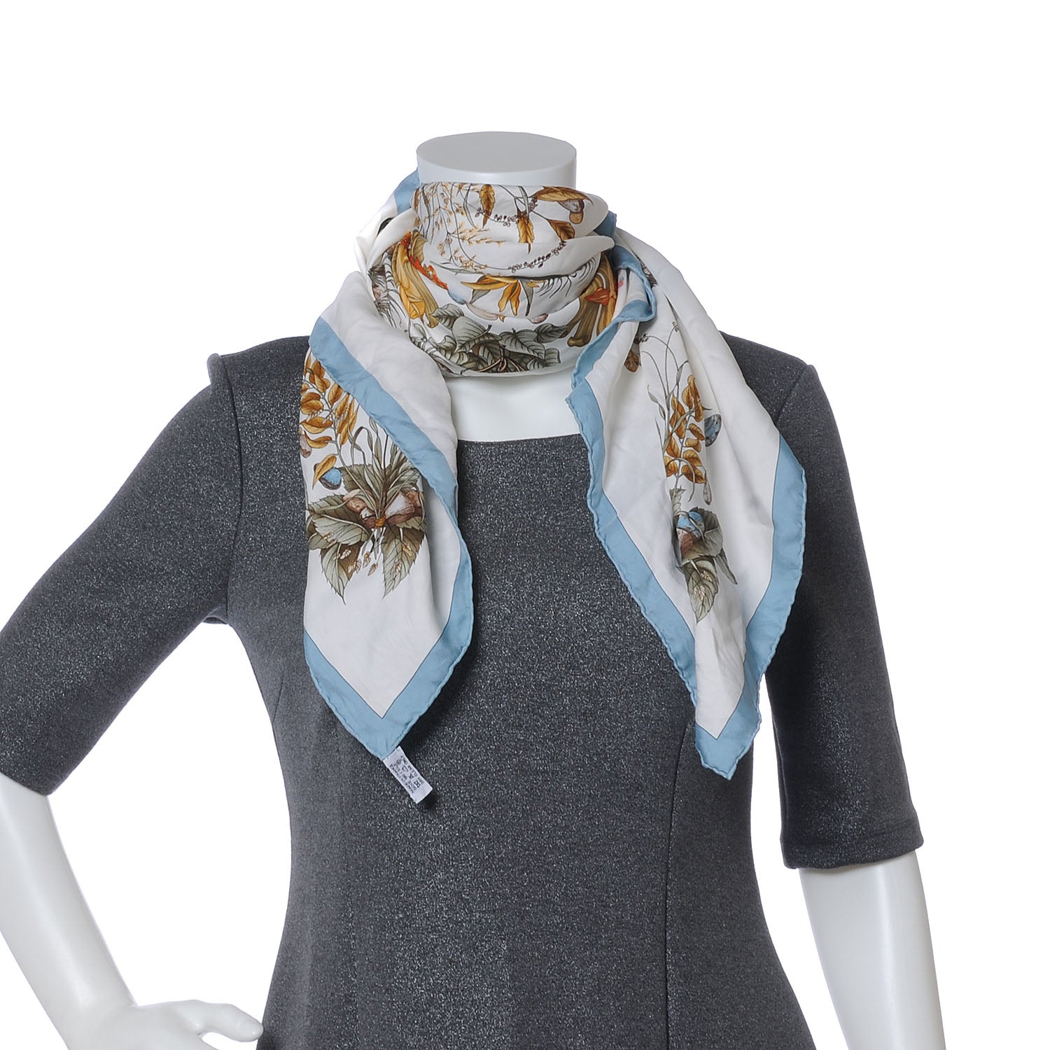 Hermes Silk Pythagore Scarf 90 Bleu 4 of 6