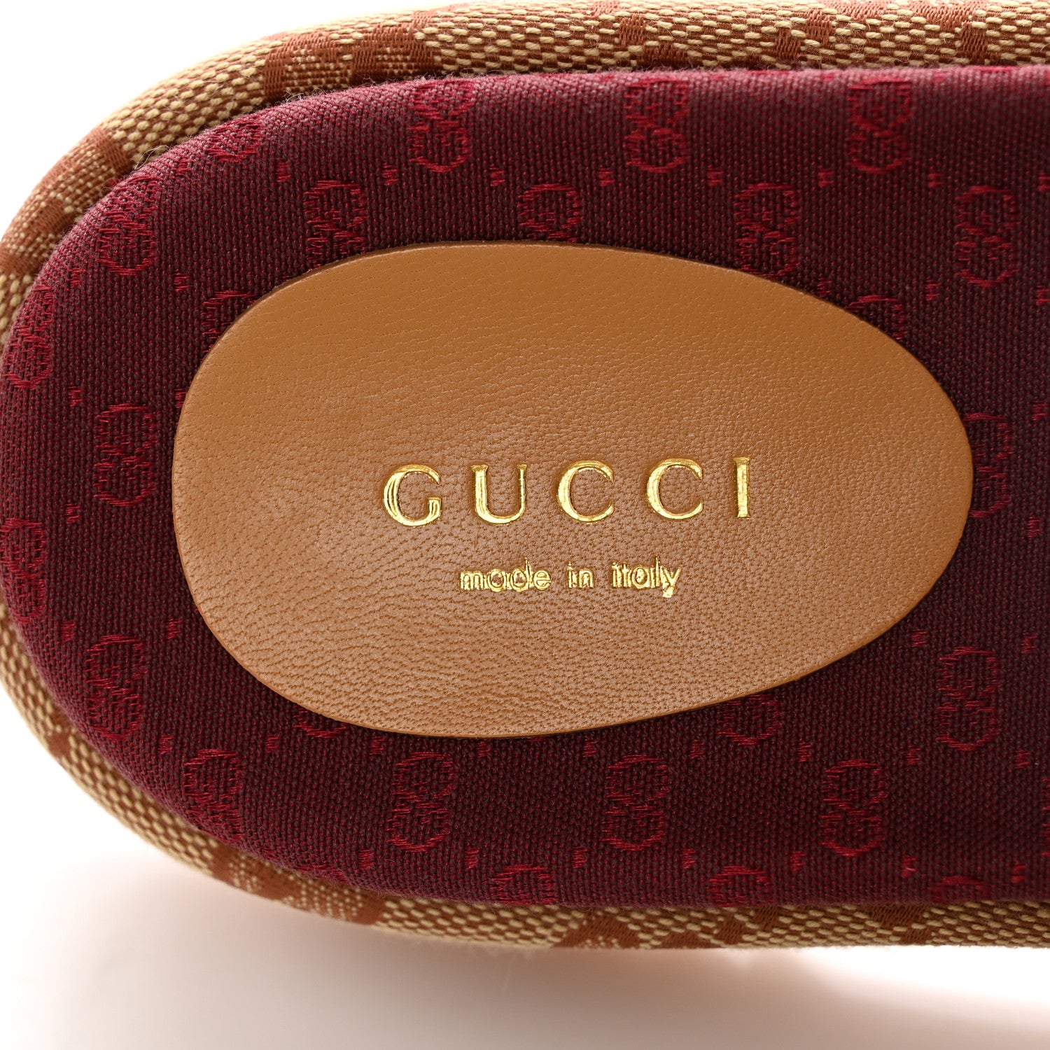 Gucci Canvas GG Monogram Angelina Platform Slide Sandals 35 Beige Ruggine 8 of 10