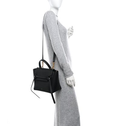 Celine Grained Calfskin Micro Belt Bag Black 2 of 10