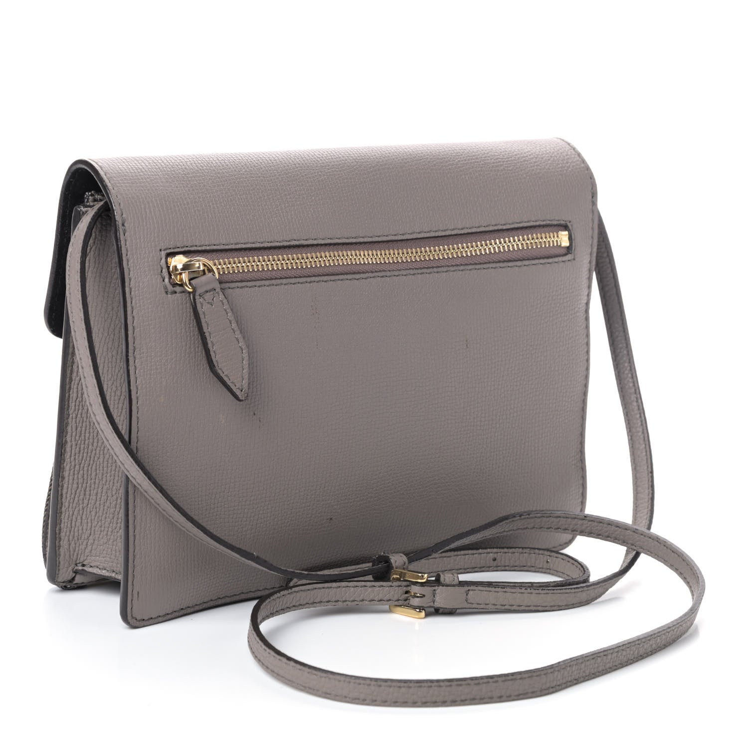 Burberry Derby Calfskin House Check Small Macken Crossbody Bag Light Grey Melange 2 of 4