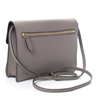Burberry Derby Calfskin House Check Small Macken Crossbody Bag Light Grey Melange 2 of 4