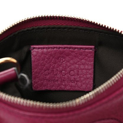 Gucci Pebbled Calfskin Soho Key Case Bright Bougainvillea 4 of 5