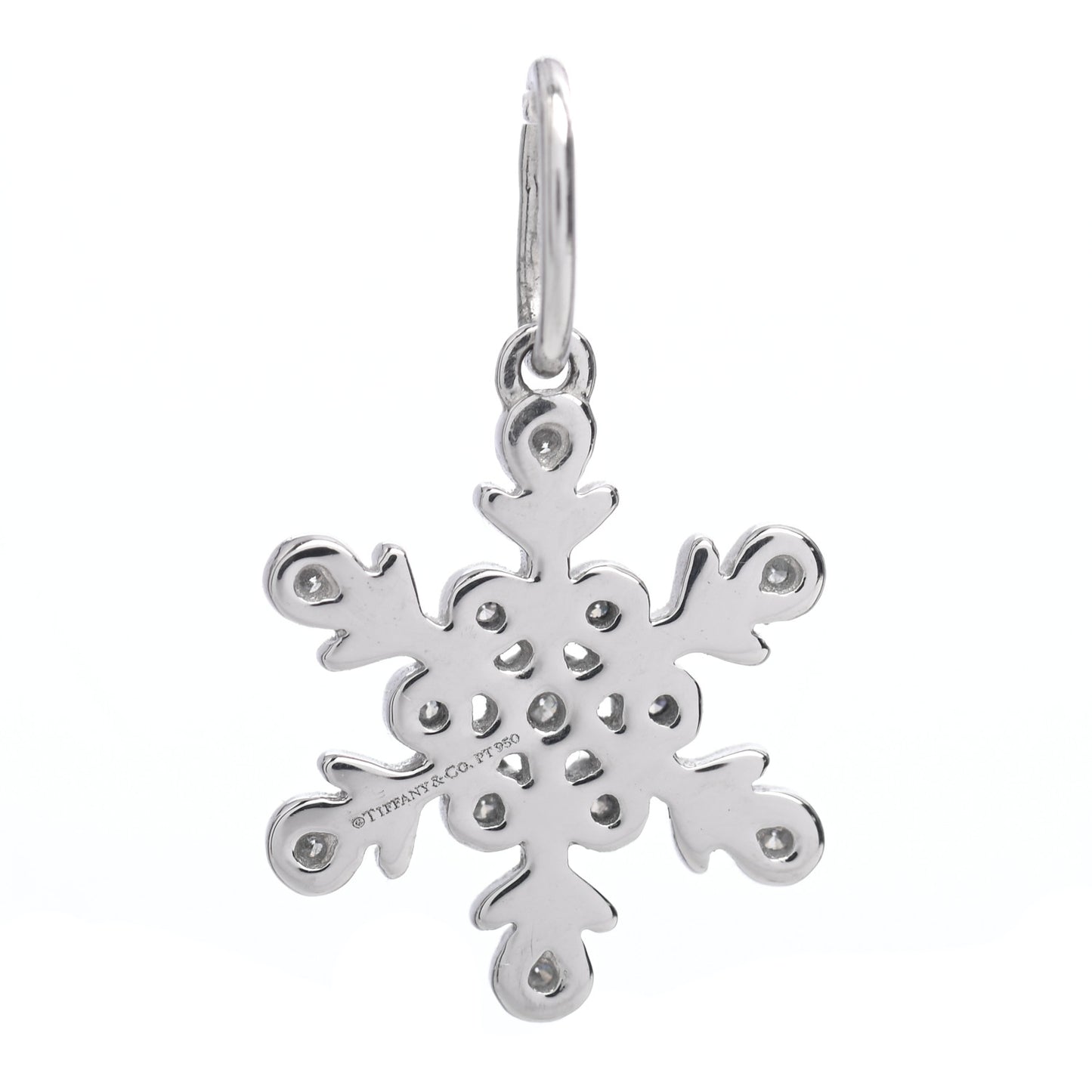Platinum Diamond Snowflake Charm