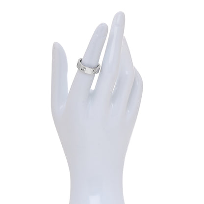 Cartier 18K White Gold 3 Diamond 5.5mm LOVE Ring 51 5.75 2 of 4