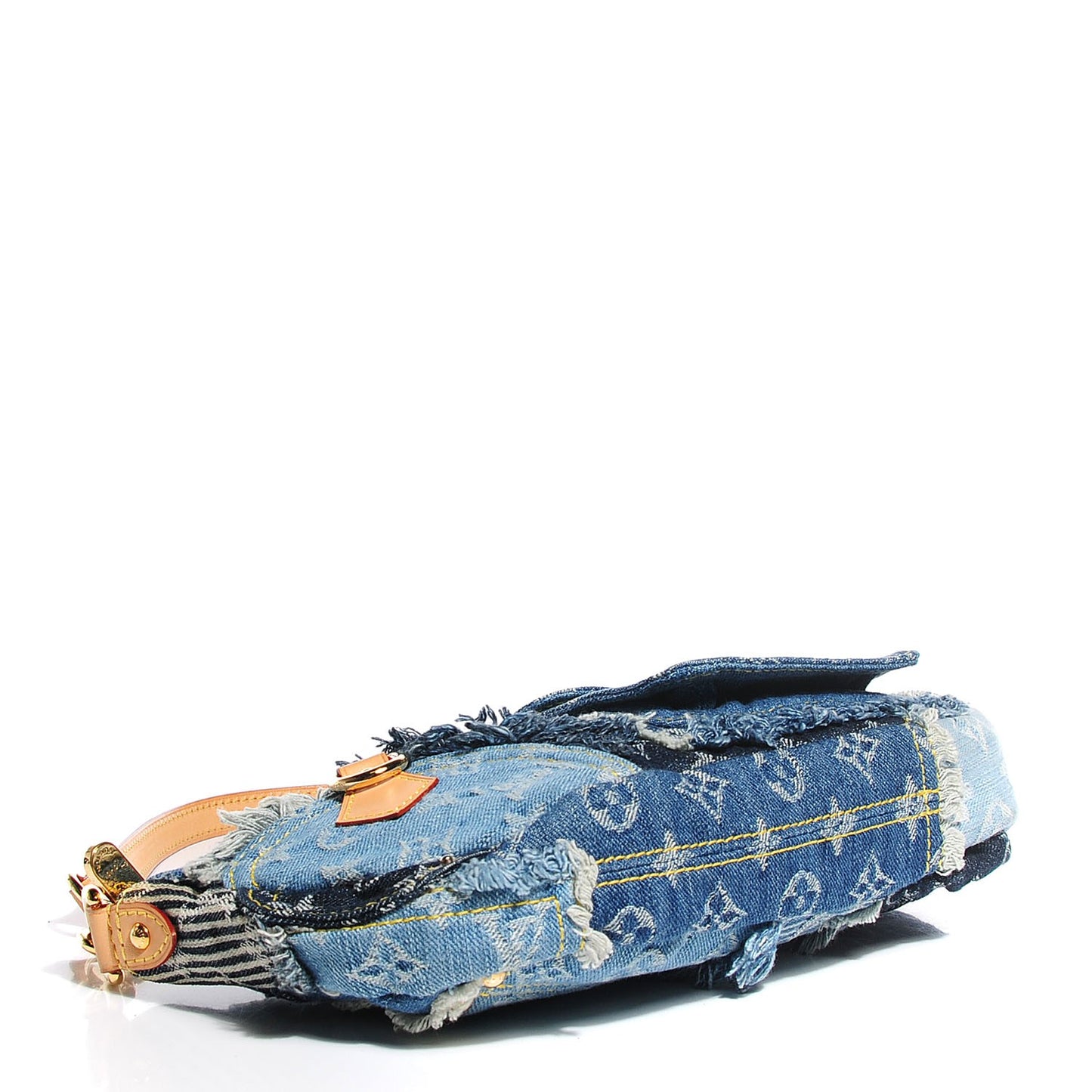 Denim Patchwork Pouchy Blue