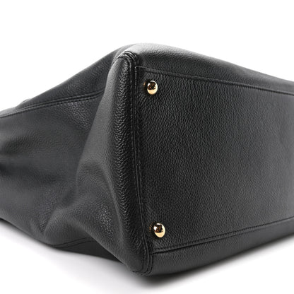 Chanel Calfskin Cerf Executive Shopper Tote Black 9 of 10