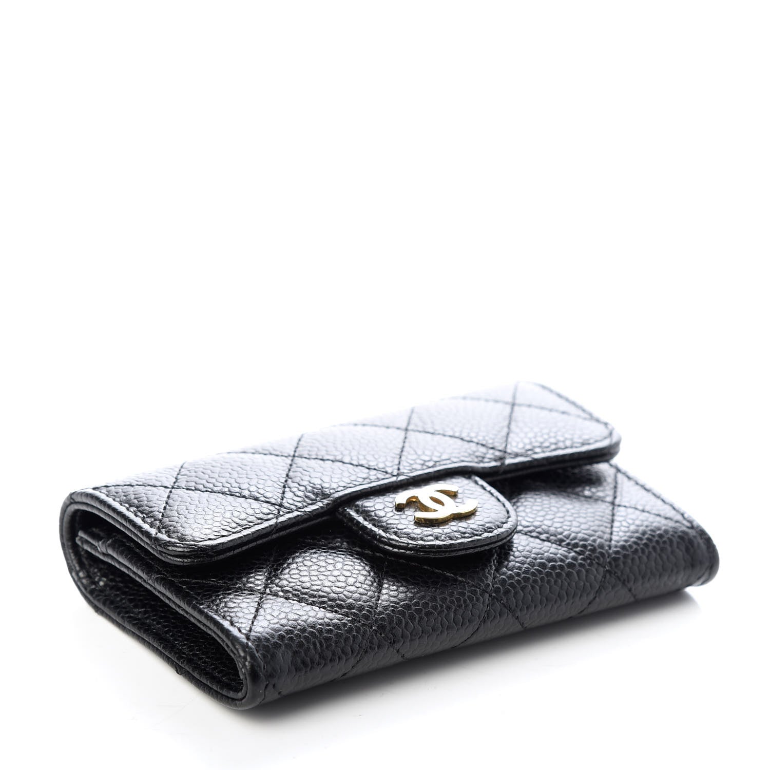 Chanel Caviar Quilted Flap Card Holder Black 4 of 9