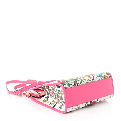 Gucci Canvas Medium Flora Tote Fuchsia 3 of 8