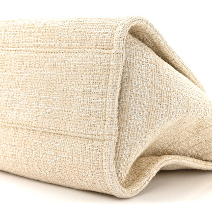 Chanel Lurex Boucle Small Deauville Tote Ivory 9 of 10